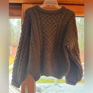 Ll bean vintage wool Irish knit sweater